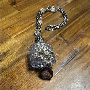 Handmade Victorian Style Silver and Crystal Pendant Necklace